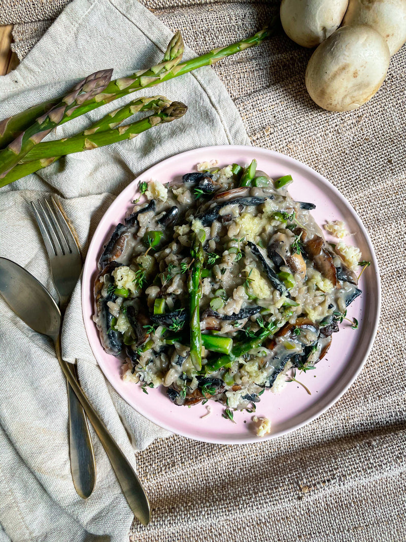 GastroGay's Asparagus and Mushroom Risotto